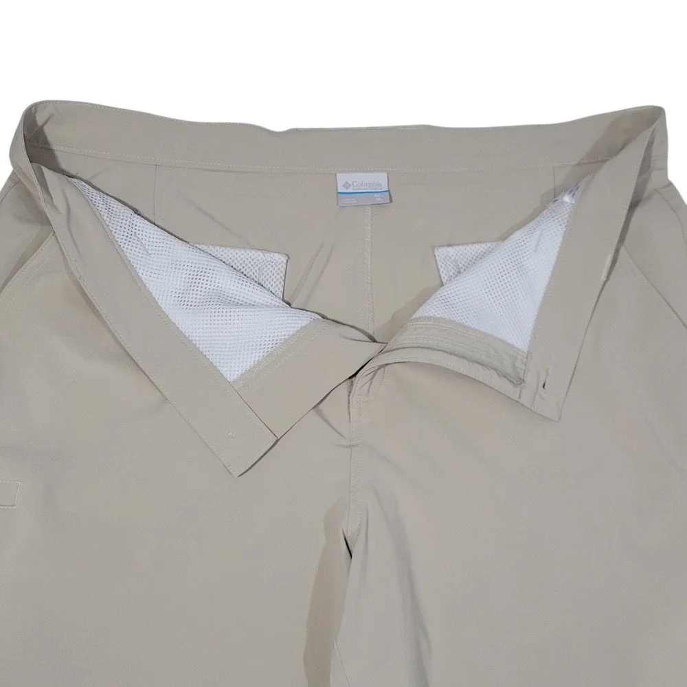 Columbia PFG Shorts Men Size 40 Tan Performance Fishing Gear Stretch Lightweight